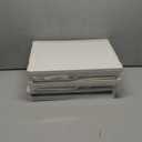 Clear Storage Bin with Lid 3 Pack Stackable & Sturdy Plastic Multifunctional Folding Storage Bins for Bedroom, Living Room, Study,Room, 23 QT Folding Box with Magnetic Door (White)