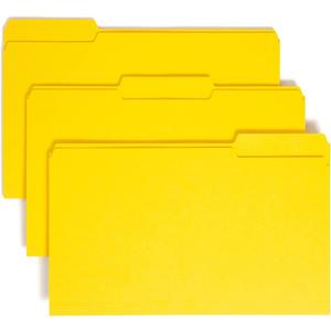 Smead Colored File Folder, 1/3-Cut Tab, Legal Size, Yellow, 100 per Box (17943)