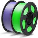 ANYCUBIC PLA+ 3D Printer Filament Bundle, PLA Plus 1.75mm Dimensional Accuracy +/- 0.02mm, Fit Most FDM 3D Printers, 1KG Reusable Spool, 2kg, Purple + Green