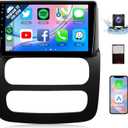 Naifay Android Car Radio for Dodge RAM 1500 2500 3500 2002-2005 with Wireless Carplay & Android Auto, 9inch IPS Touch Screen for Dodge Ram Car Stereo with Bluetooth/GPS/WiFi/SWC/Split Screen/Camera