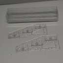 AIHSUMC 2 Pcs Perfume Organizer Stand, 3 Tier Acrylic Display Risers with Decorative Secure Fences, Tool-free Assembly, Clear Acrylic Shelf Risers for Cologne Cosmetic Dessert Cupcake for Countertop