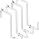 Adjustable Planter Box Brackets,Enhanced Bottom Support,Universal Outdoor Hanging Brackets,Flower Box Brackets for Fence Railings, Windowsill, Patio, Garden,Balcony. (White)