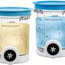 Creami Pints and Lids for Ninja,Creamy Icecream Containers Cups Jars Tubs Set, Compatible with Ninja NC700 NC701 Series Ice Cream Maker Accessories,BPA-Free & Dishwasher Safe (Random Color, 2 Pack)