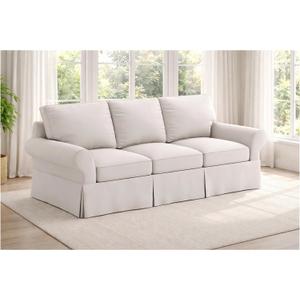 Polyester Flax PB Basic Sofa Cover Fits Pottery Barn Basic Slipcover 3 Seat | Width: 82.5" Durable Polyester Flax Sofa Cover Replacement Slipcover Beige Color, Sofa Cover ONLY