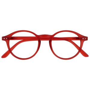 OPULIZE REY Reading Glasses for Women Men, Retro Round Frame with Spring Hinges, Matte Red +3.00 (Pack of 1)