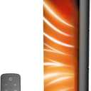 Portable Space Heater, 1500W Ceramic Heating Fan with Thermostat, Remote Control, 3 Heating Modes, 70° Oscillation, Ideal for Office, Home, and Bedroom Use