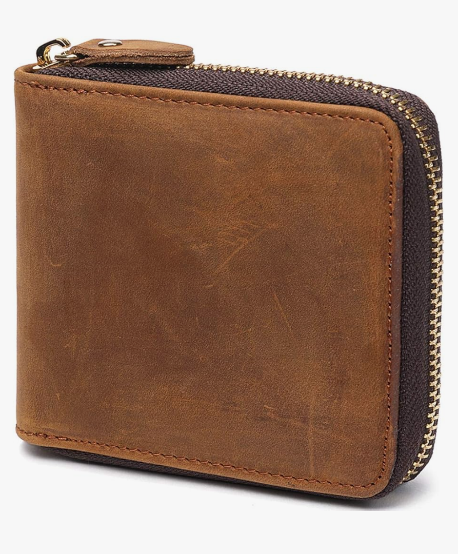 Huztencor Zipper Wallet Men RFID Blocking Leather Bifold Credit Card Wallets (FBA)
RFID Blocking, Bifold, FBA