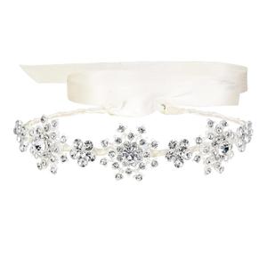 EVER FAITH Silver-Tone Austrian Crystal Wedding Snowflake Flower Hair Band Clear