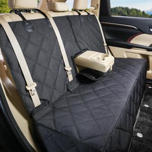 petalage Bench Dog Car Seat Cover for Back Seat Waterproof Seat Covers Durable Scratch Proof Nonslip, Protector for Pet Fur & Mud Washable Backseat Cover for Cars Armrest Compatible (XL-black edge)