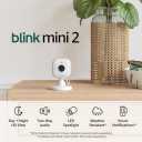 Blink Mini 2 — Home Security & Pet Cameras with HD video, color night view, motion detection, two-way audio, and built-in spotlight — 2 cameras (White)