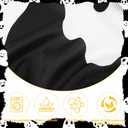 Shower Curtain Set 72x72 Inch Gothic Ghost Floral Design, Black & White Fabric Bathroom Curtain with Hooks and Ghosts Decor for Bathroom