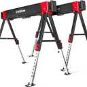 Saw Horses 2 Pack Folding Heavy Duty Tool Portable Table Saw Horse Stand Adjustable Brackets 2X4 Sawhorses Workhorse for Craftsman 2700lbs