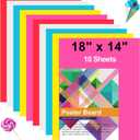 10 Pcs Poster Board Colorful Paper 14x18, ROOKEA Vision Boards Bulk Blank Graphic Display Posterboard Card Paper for Kids School Classroom Arts Craft Projects Drawing Scrapbooking