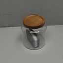 Labina Glass Storage Container Airtight Food Jars Kitchen Canister with Wood Lids, 54 Oz (1600ml) Wide Mouth Pantry Organization Glass Jar for Flour, Sugar, Cookie, Spagetti, Nuts and Candy