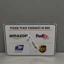 Bestylez Please Place Packages in Box Delivery Sign for Outdoor Use 12 x 8 Inch (025)