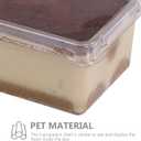 Cabilock Tiramisu Boxes with Lids 20-Pack Clear Plastic Cake Containers for Mousse Desserts Party Favor Boxes Bakery Takeout 4.68X2.83X1.85 Inches