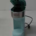 BELLA Dual Brew Single Serve Coffee Maker, K-cup Compatible with Ground Coffee Basket & Adapter - Carefree Auto Shut Off & Adjustable Tray, 14oz, Aqua (Standard)