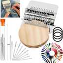 2026 New Knit Patch Kit-Knits Patchs Mending 2.0 Kits, Mini Portable Patch Set with 14 Hooks for Beginners and Craft Enthusiasts, and Stubborn Stains Into Beautiful (A-36 Colors Threads& 9 Needles)