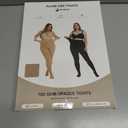 2 x Plus Size Tights for Women 80D Soft Solid Color Opaque Pantyhose High Waist Control Top Stockings 2 Pairs (XXXL)