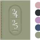 2 x Rileys Academic Planner 2025-2026, Daily, Weekly & Monthly Planner, July 2025 - June 2026, Student Notes Pages, Twin-Wire Binding, Weekly Agenda for School & Work (8.5 x 11-Inches, Green)