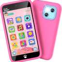 MOMILLA Kids Toys Smart Phone with Dual Camera, 3.97" Touchscreen, 200+ Educational Games, Learning Toys with Parental Control for Ages 3-8, Gifts for Kids Christmas (Light Pink)