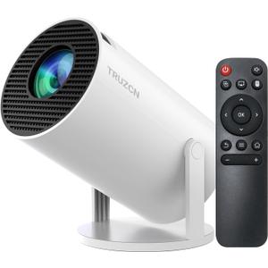 Mini Projector with WiFi 6 and Bluetooth 5.2, Built-in App Smart Portable Projector Support 4K&1080P FHD, 180 Rotatable, AutoKeystone, Android 11, Compatible with HDM/USB/TV Stick/Phone/Laptop