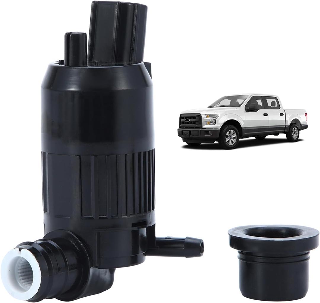 Windshield Washer Pump Fluid Pump for F150 F250 F350 F450 F550 Fusion Taurus Transit Continental MKS MKZ Sable 2008 2009 2010 2011 2012 2013 2014 2015 2016 2017 2018 08 09 10 11 12 13 14 15 16 17 18