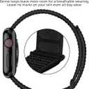 Sport Loop Nylon Band Compatible with Apple Watch Series 11/10/9/8/7/6/5/4 SE Ultra 3/2/1 49mm 46mm 45mm 44mm, Adjustable Comfortable Braided Rugged Strap for iWatch Women Men, Black