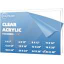 CALPALMY (2 Pack) 1/8" Thick Clear Large Acrylic Sheets - 24" x 48" Pre-Cut Plexiglass Sheets for Windows, Craft Projects, Signs, Display Cases, Sneeze Guard and More - Cut with Power Saw, Hand Tools
