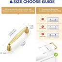 Ravinte 10 Pack 3 Inch Brushed Brass Kitchen Cabinet Handles Solid Zinc Alloy Cabinet Pulls Cupboard Hardware Drawer Handles