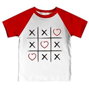 SUWATOIN Kids Valentine Shirt Boys Girls 2T-5T Toddler Valentines Day T-Shirt Tee Love Heart Gift Red