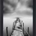 BOJIN 8x16 Picture Frames Black Solid Wood Without Mat Photo Frame for Wall Hanging Home Decoration