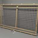 MidWest Homes for Pets Wire Mesh Pet Safety Gate, Dog Gate Expands From 29 - 50 Inches Wide, 44 Inches Tall, Wood, Powder Coated Wire (Large)