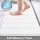 Memory Foam Bath Mat 47 x 24, Ultra Soft Absorbent Bathroom Rugs
