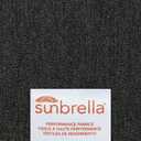 17 x 16 Inch Sunbrella Outdoor Chair Cushions with Tie Straps, Set of 4 Thick Water Repellent Round Patio Chair Pads for Garden Lawn Patio Furniture, Canvas Soot