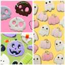 2 x Halloween Cookie Cutters, 6Pcs Cookie Cutters Holiday Shapes Molds Pumpkin, Ghost, Spider Web, Bat, Cat Head, Skull Cookie Cutters with Decorating Instructions (Silver)