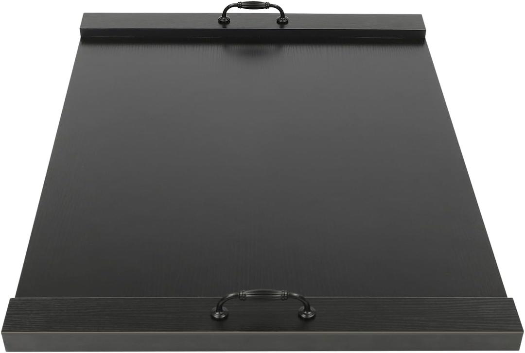 30222.5inch Gas Stove Cover, Durable Noodle Board Stove Cover with Handles, Multiuse Stove Top Covers for Gas Burners/Electric Stove (Black)