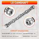 Sloppy Stage 2 LS Cam Kit with Pushrods Springs Seals Gaskets Compatible with 1999-2013 GM Gen 3/4 V8 Truck/SUV Engines, Camshaft Kit for 4.8 5.3 6.0 6.2 LS1 Vortec