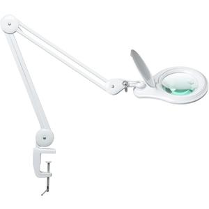 Bifocals LED Magnifying Lamp with Clamp, 5 Diopter with 20 Diopter, 5 Inch Magnifier Glass Lens, 1200 Lumens Dimmable Magnifier Lamp for Desk Craft Hobby with 60PCS Bright LEDs (White)