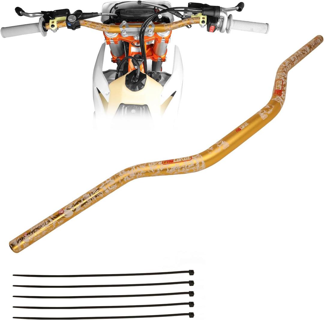 Universal 1 1/8" 28mm Handle Bar for CRF KLX KX LTR TRX SX SXF EXC XCW Motocross Pit Dirt Bike Scooter ATV Quad Bike Grizzly Hawk 250 Bicycles Gold