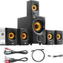 Acoustic Audio AA5170 Home Theater 5.1 Bluetooth Speaker System 700W with Powered Sub (Gold)