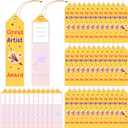 Tingjoo 50 Pcs Great Artist Ribbons 8 x 2 Inches Award Ribbons with Cards and Strings, Prize Achievement Honorable Mention for Team Competition Rewards Participation Gift Prizes