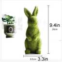 Decorative Decorations for Easter Bunny Gifts, Moss Green Flocking Sculpture, Garden Courtyard Family Gathering Celebration Decorations (9.5in Standing Rabbit)