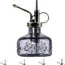 XXXFLOWER Glass Plant Mister Spray Indoor Plant Spritzer Succulent Watering Bottle with Bronze Pump 6 Inches for Home Decor Vintage (Grey)