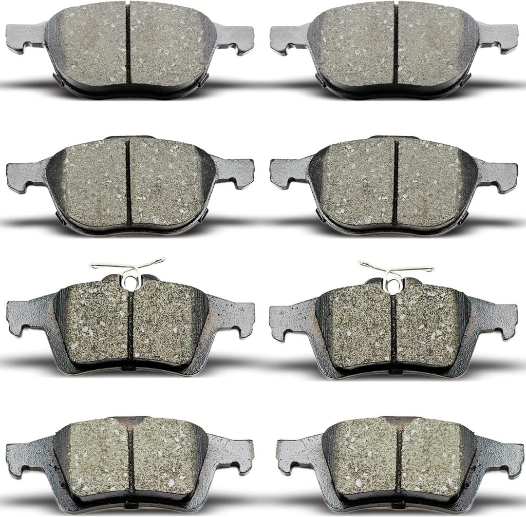 D1044 D1095 Front Rear Ceramic Brake Pads Set Fit For Ford Escape/Focus/Transit Connect,For Mazda 3/3 Sport/Mazda 5,For Volvo C30/C70/S40/V50