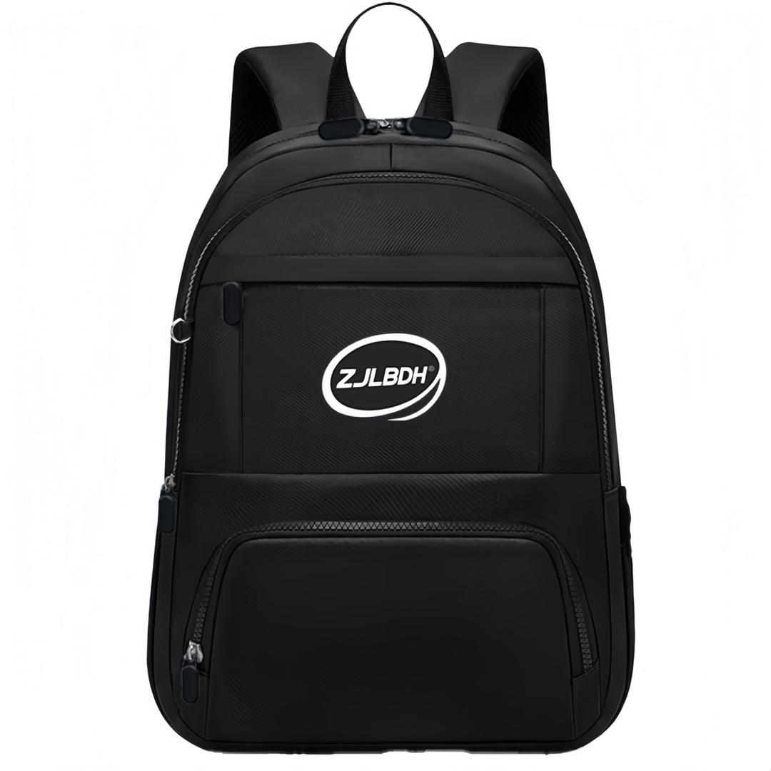 ZJLBDH 25L Classic Backpack, Polyester, Water Resistant, Multiple Front Zippered Pockets, Padded Back, Adjustable Straps (Black) Pack Of 5