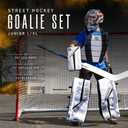 Franklin Sports NHL Kids Street Hockey Goalie Pads Set - Kids Hockey Training Equipment - Includes Block Pad, Catch Glove, and Goalie Pads, Large-X-Large