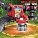 Cordless String Trimmer Compatible with Milwaukee 18V (Tool Only), MtiolHig 3 in 1 Weed Eater with Brushless Motor & Battery Level Display, Electric Weed Wacker/Edger Trimmer, w/ 18 Line, Red