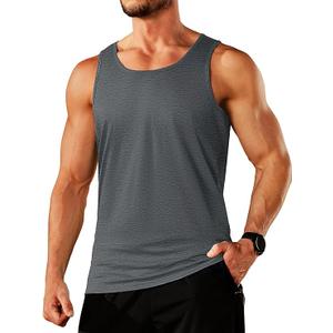 TACVASEN Men's Tank Top Cotton Moisture Wicking Muscle Shirt Summer Sleeveless Shirts Gym Workout Tank (Medium, #19-dark Hemp)