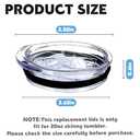 XccMe 20oz Skinny Tumbler Replacement Lids 2 Pack,Spill Proof Splash Resistant Silicone Sliding Covers,Straw Friendly, BPA Free